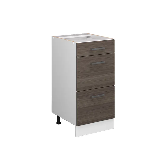 Vicco Meuble cuisine Gris 40cm avec tiroirs, sans PT