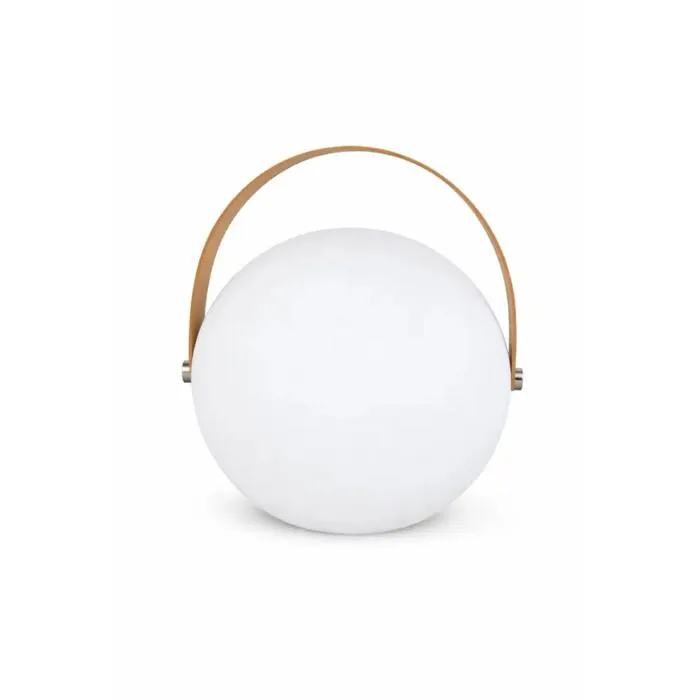 Lampe de table LED portable RGBW rechargeable 5W D25 cm, IP65, sans fil, avec télécommande, pour extérieur