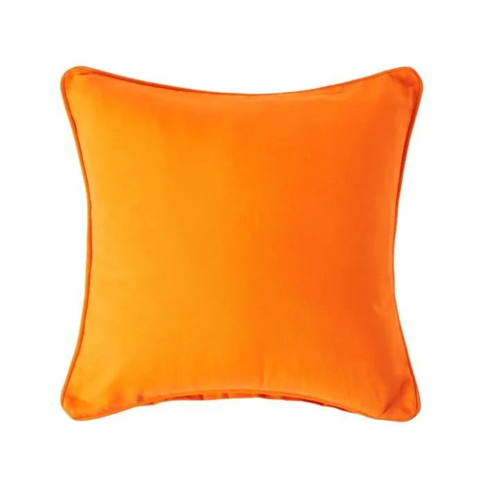 Housse De Coussin Uni Orange, 30x30cm - Homescapes
