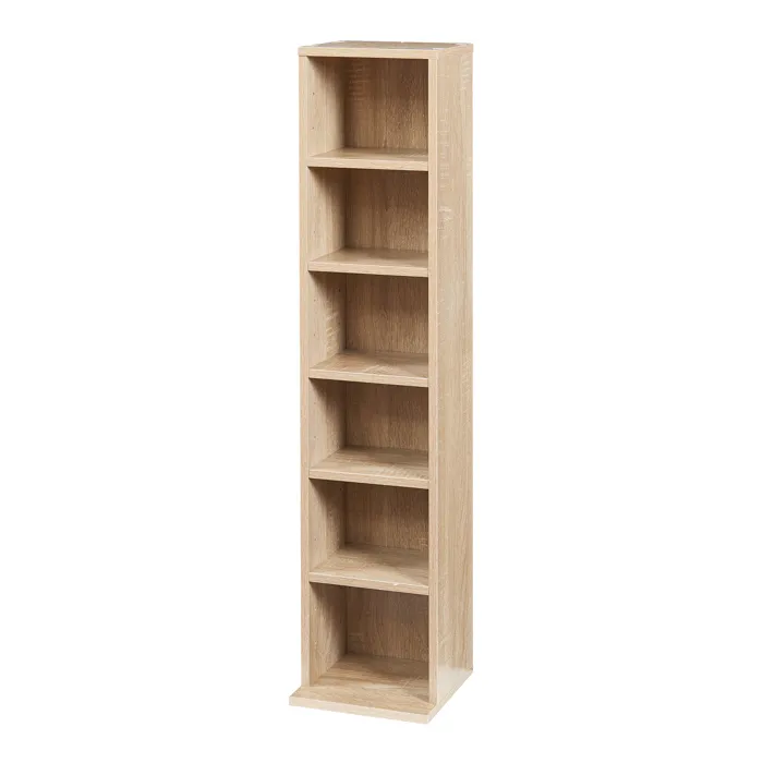 Étagère CD Tynset 90 x 20 x 20 cm effet chêne sonoma en.casa