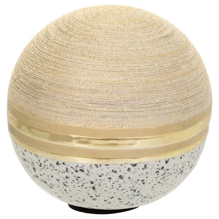 Décoration De Boule En Céramique Dorée 10,5x10,5x10,5h