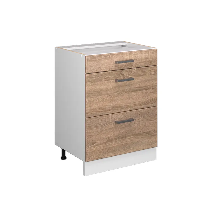 Vicco Meuble cuisine Sonoma 60cm avec tiroirs, sans PT