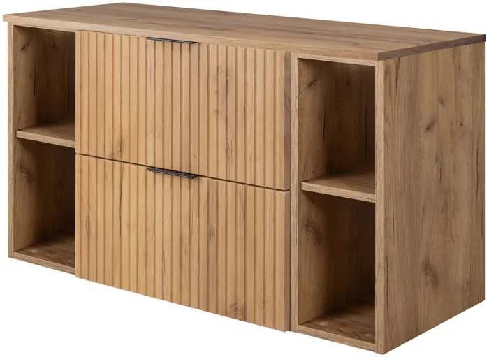 Meuble sous vasque FLOW CHÊNE 100 cm avec 2 x l'étagères - extensions et plan