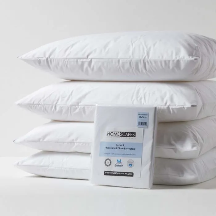 Lot De 4 Protège-oreiller Imperméable 50x75cm - Homescapes