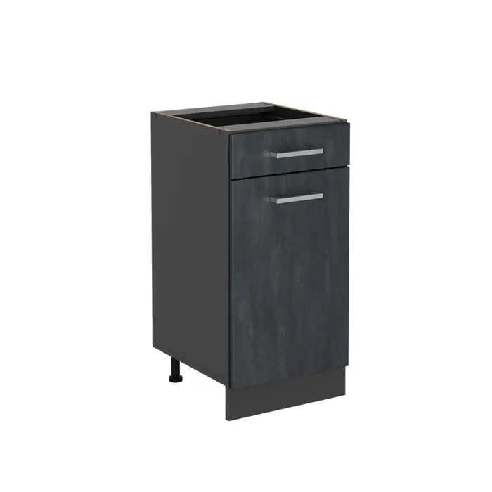 Vicco Meuble cuisine Béton noir/Anthracite 40cm sans plan de travail