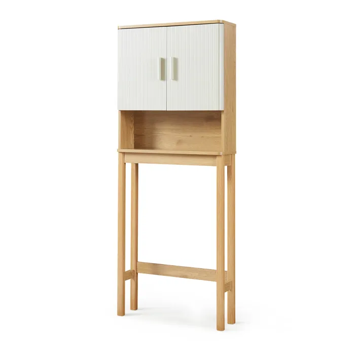Meuble WC Ferrersp 160 x 63 x 20 cm effet chêne sable naturel en.casa