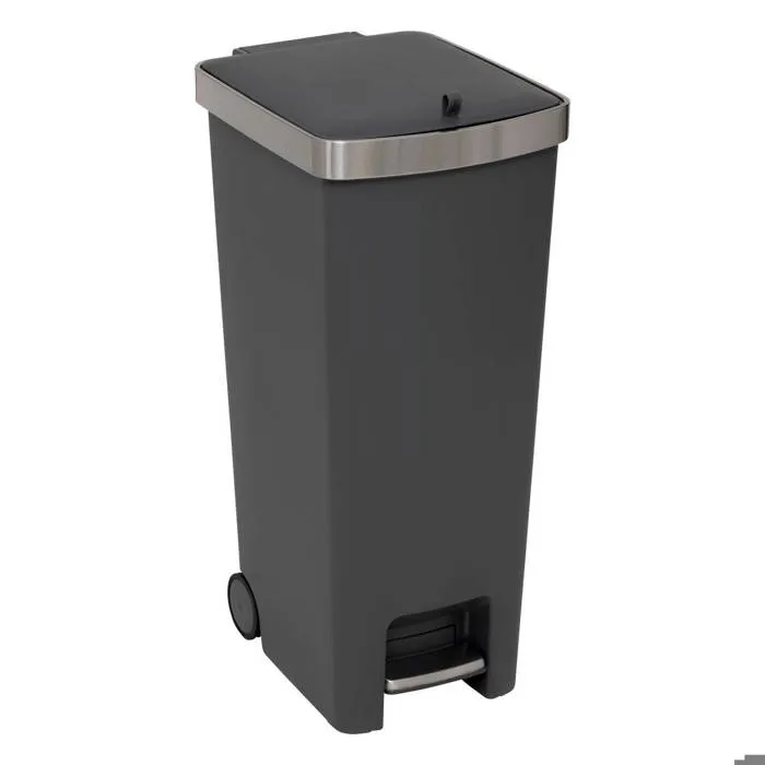 Poubelle Slim À Pédale 45l Gris - 5five