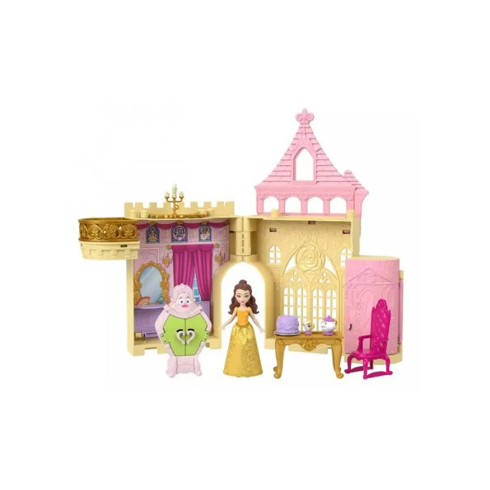 Coffret Le Chateau De Belle Avec Figurines Et Accessoires - Disney Princesse - Maison Poupee