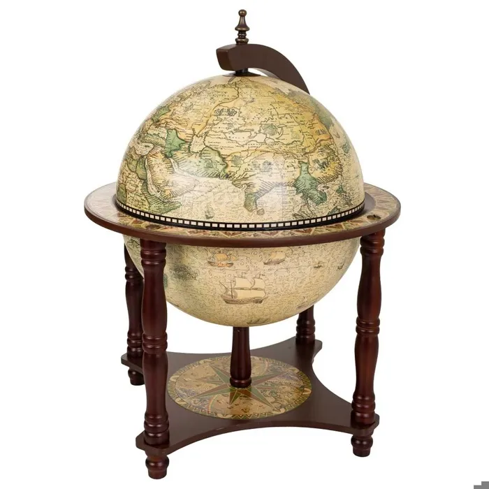 Globe Terrestre Alexandra House Living Marron 42 X 57 X 42 Cm Meuble À Bouteilles