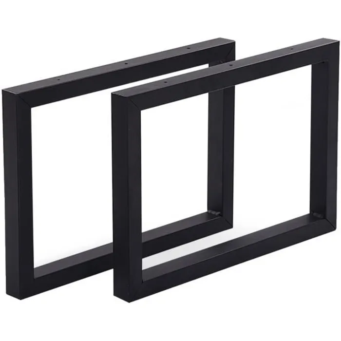 Set de 2 pieds de table Lunderskov rectangulaires en acier 35 x 50 cm en.casa