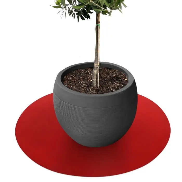 Tapis de jardinière Dessous de Pot de Fleur Majesty, Rond 60 cm, Rouge - Floordirekt