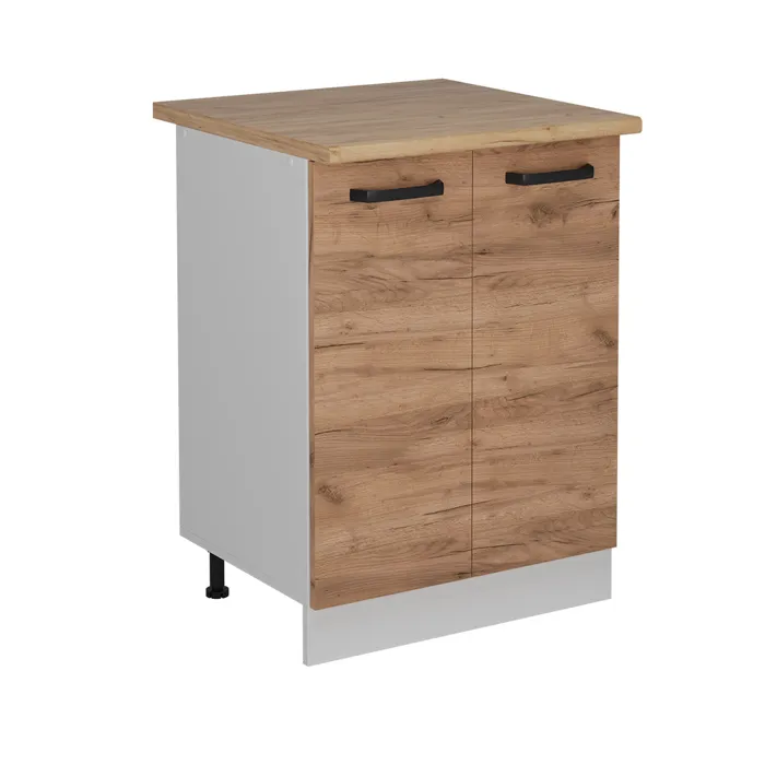 Vicco Meuble bas de cuisine Chêne de force doré 60cm PT Chêne