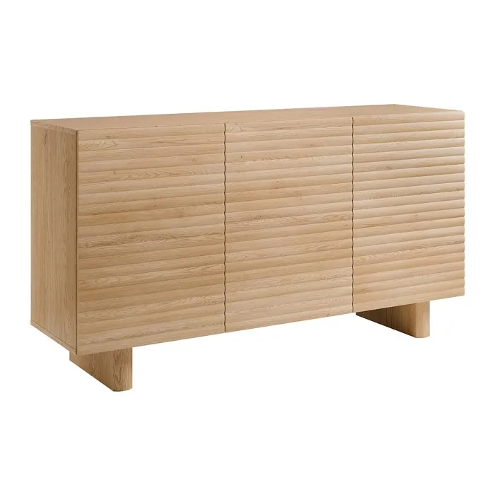 Buffet avec 3 portes en MDF - Naturel - LUDIMA
