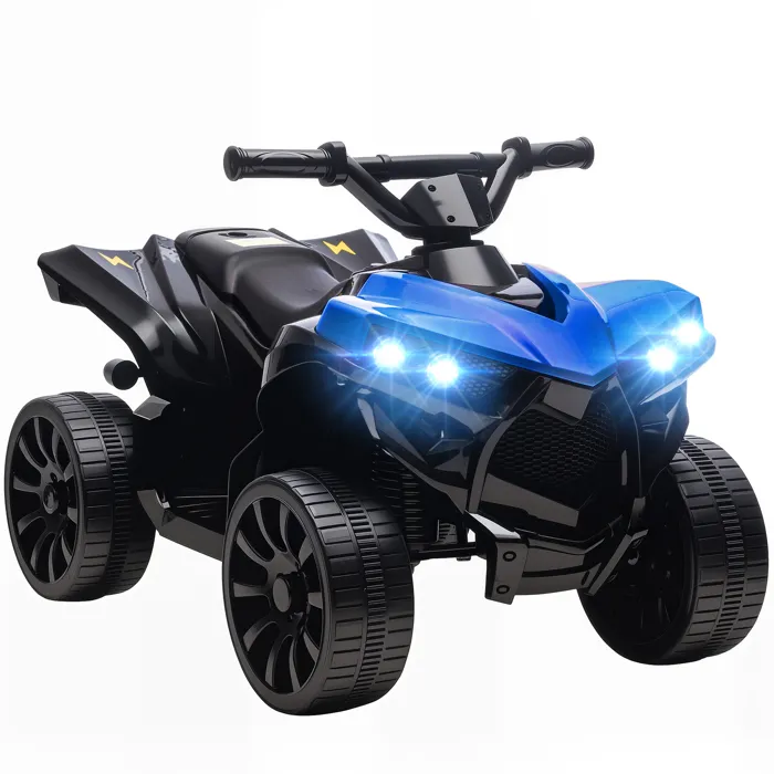 Quad électrique enfant 6v musique et phares métal et pp bleu