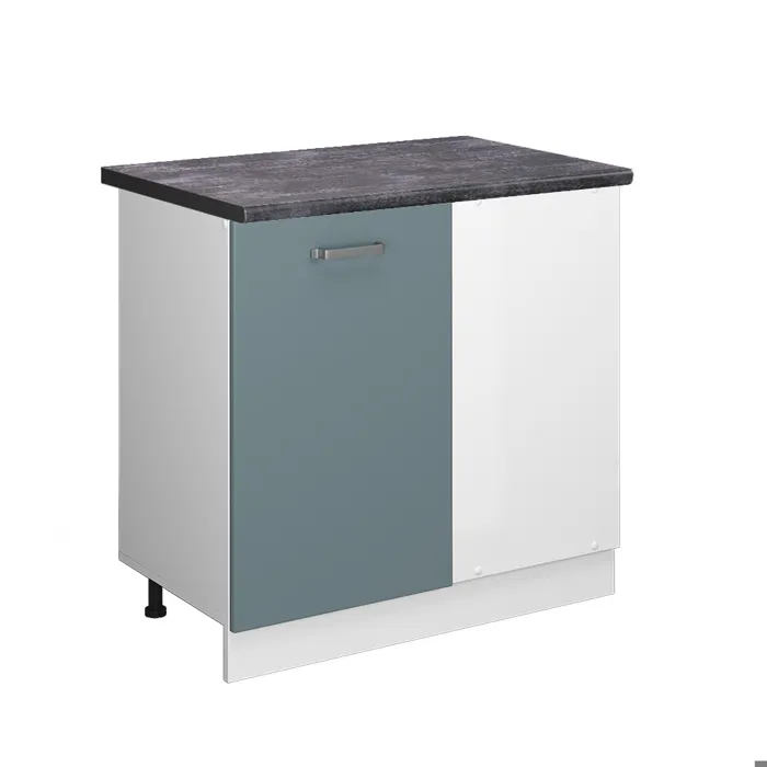 Vicco Meuble dangle Bleu-gris/Blanc 86cm plan de travail Anthracite