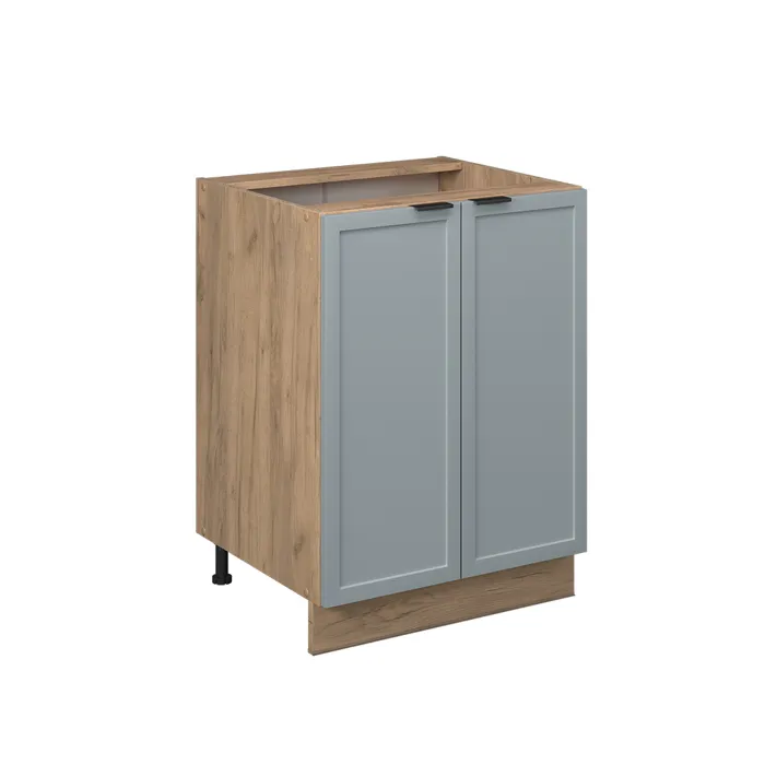 Vicco Meuble bas de cuisine Bleu clair-gris 60cm sans PT