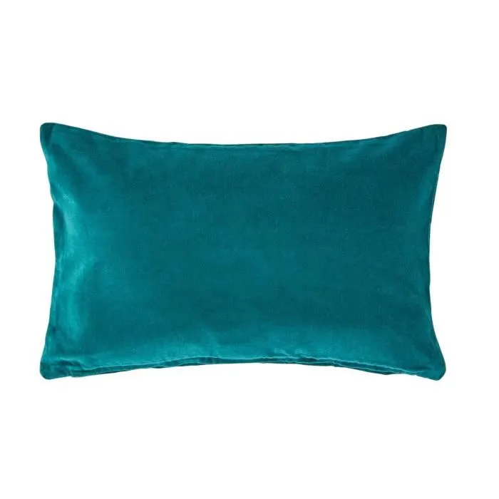 Housse De Coussin En Velours Vert Émeraude, 30x50cm - Homescapes
