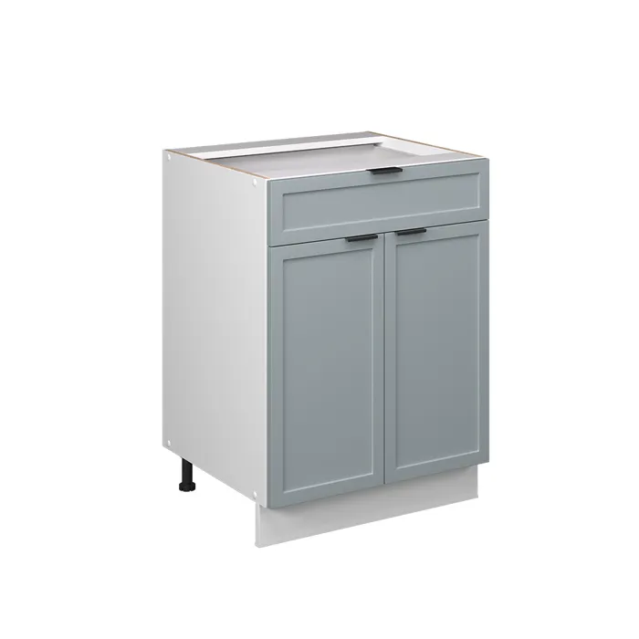 Vicco Meuble cuisine Bleu clair-gris 60cm avec tiroir, sans PT