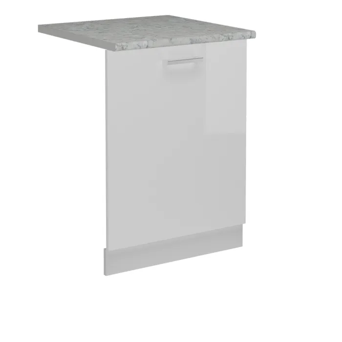 Vicco Panneau de lave-vaisselle Blanc Haute brillance 60cm, PT Marbre