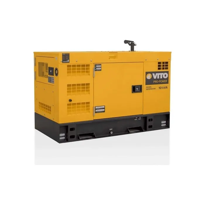 Groupe électrogène DIESEL 10KVA Max Triphasé et Monophasé AVR Démarrage Automatique Autonomie 13 H VITO
