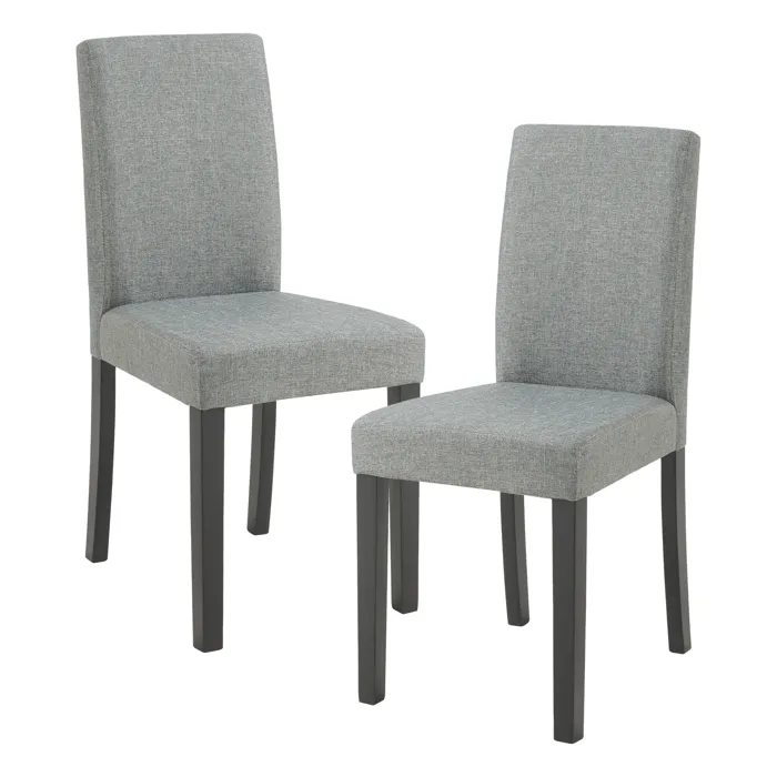 Lot de 2 chaises de salle à manger Hamburg gris clair en.casa