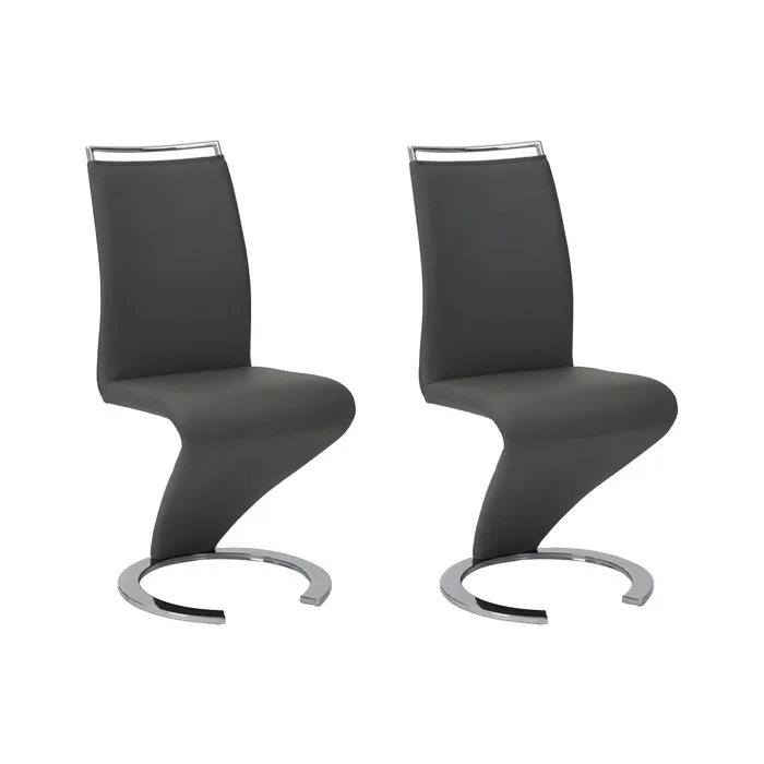 Lot de 2 chaises TWIZY - Simili Noir