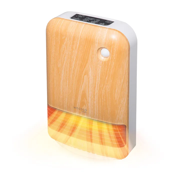 Iris Ohyama, Chauffage d'appoint compact avec détécteur de mouvement, mobile, Portée 90cm, 1500W, Bois