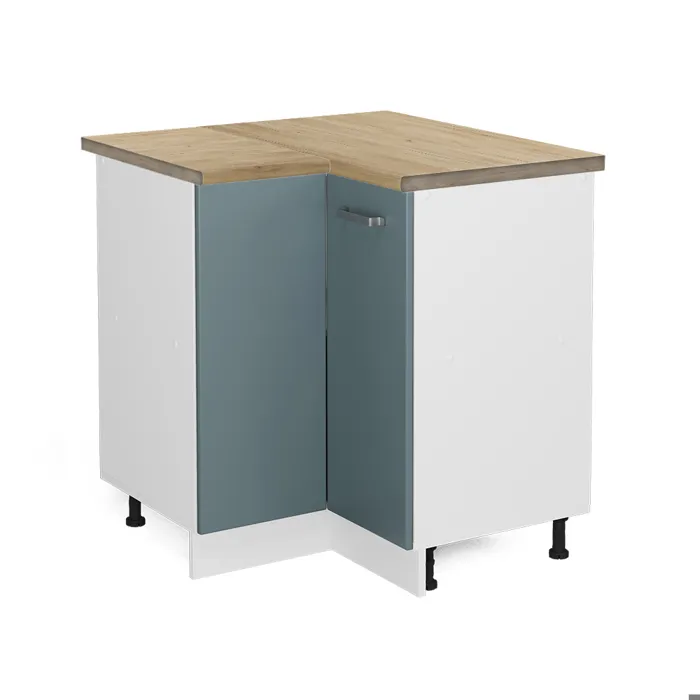 Vicco Meuble dangle Bleu-gris/Blanc 75.6cm plan de travail Chêne doré