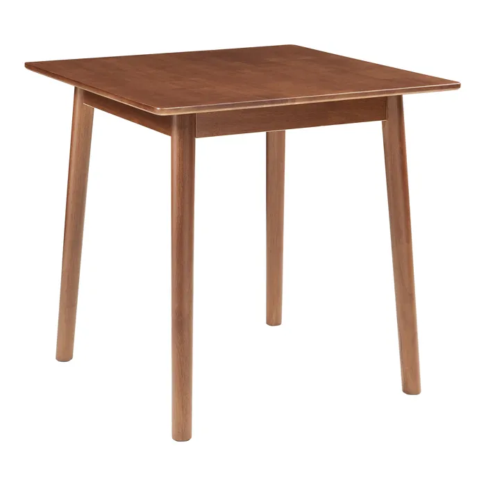 Table à manger Klijori pour 2 personnes 75 x 75 x 74 cm effet noyer en.casa