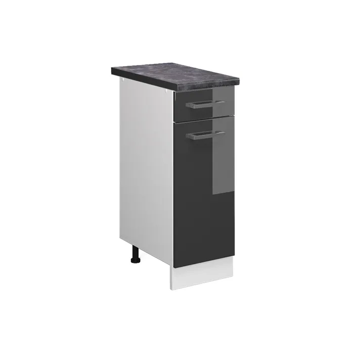 Vicco Meuble cuisine Anthracite Haute brillance 30cm, PT Anthracite