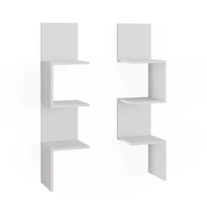 Vicco Étagère dangle Blanc 28x116.4cm Lot de 2