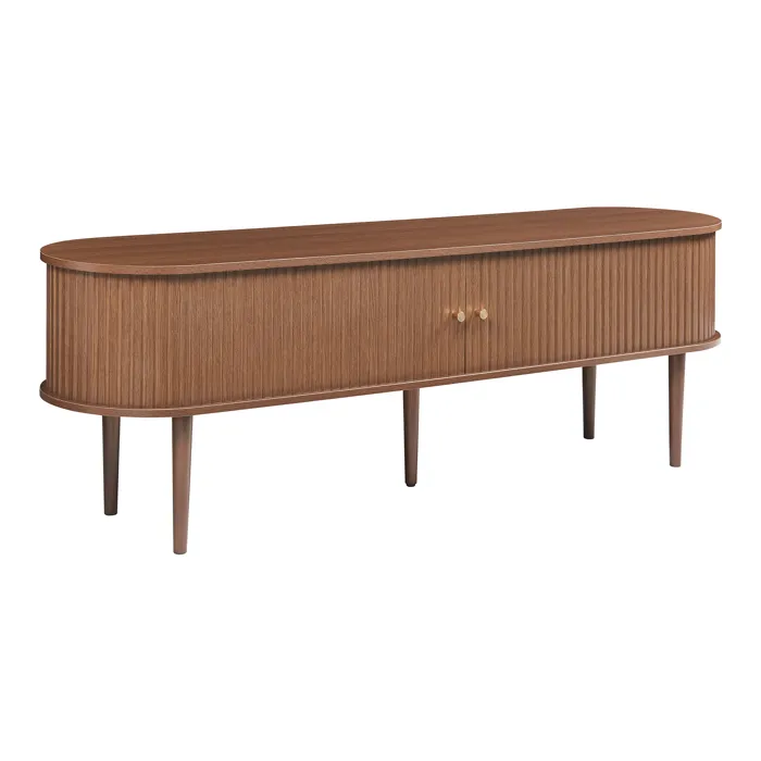 Meuble TV Mapia 166 x 40 x 55 cm effet noyer en.casa