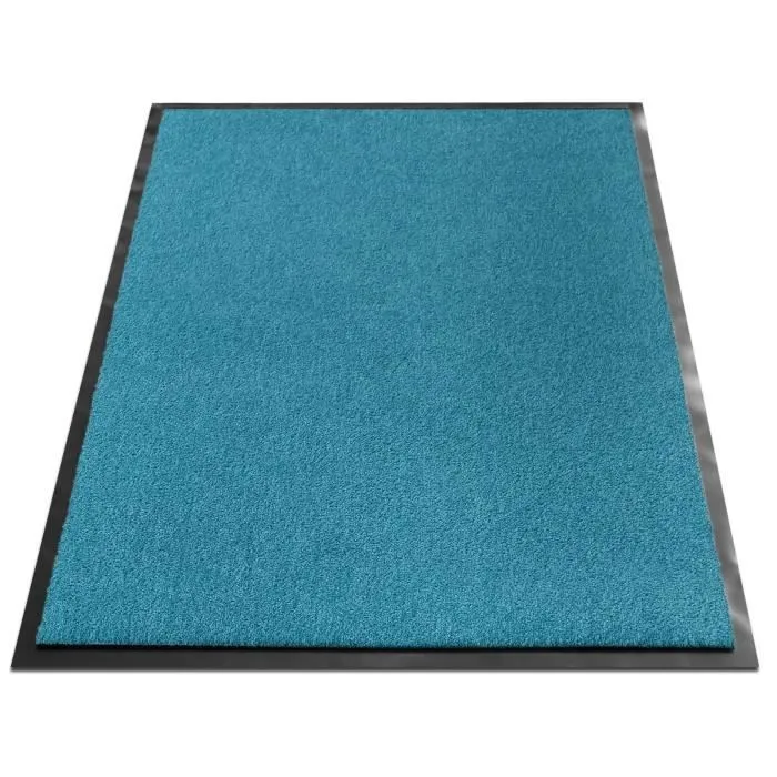 Tapis de Porte Paillasson d'entrée Monochrom Turquoise 60 x 90 cm