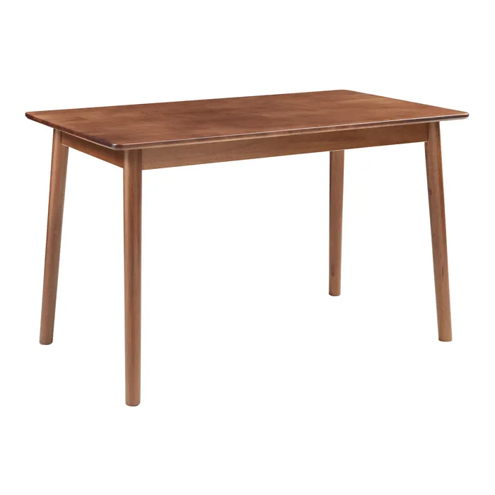 Table à manger Klijori pour 6 personnes 140 x 70 x 74 cm effet noyer en.casa