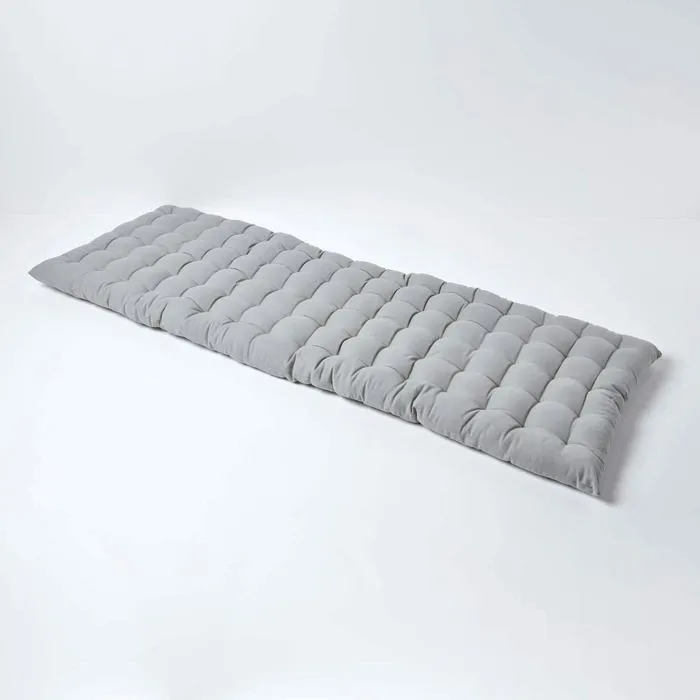 Coussin pour banc de jardin 3 places, gris - HOMESCAPES
