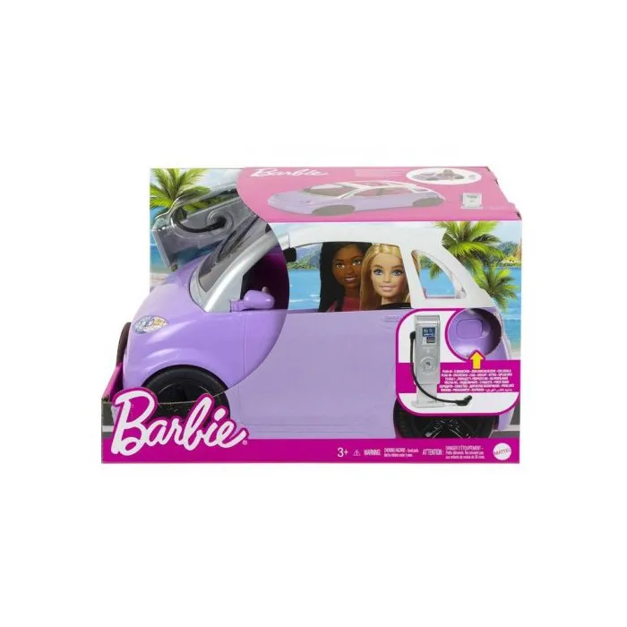 Voiture Électrique Et Station De Recharge Barbie - Cabriolet, Vehicule, Auto - Mattel - Hjv36