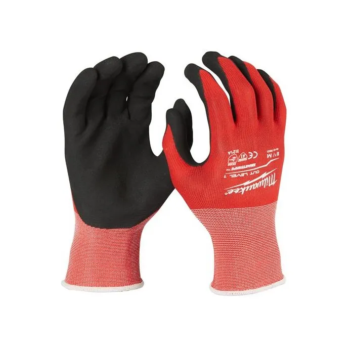 Gants Anti Coupe Niveau 1/a Milwaukee Taille M/8 - Lot De 12 Paires - 4932471614
