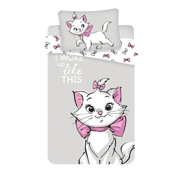 Disney - Parure De Lit Marie - Housse De Couette 100 X 135 + Taie 40 X 60 Cm