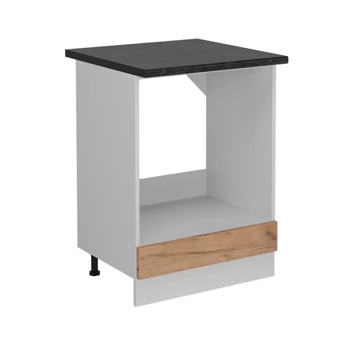 Vicco Meuble pour four Chêne de force doré 60cm PT Anthracite