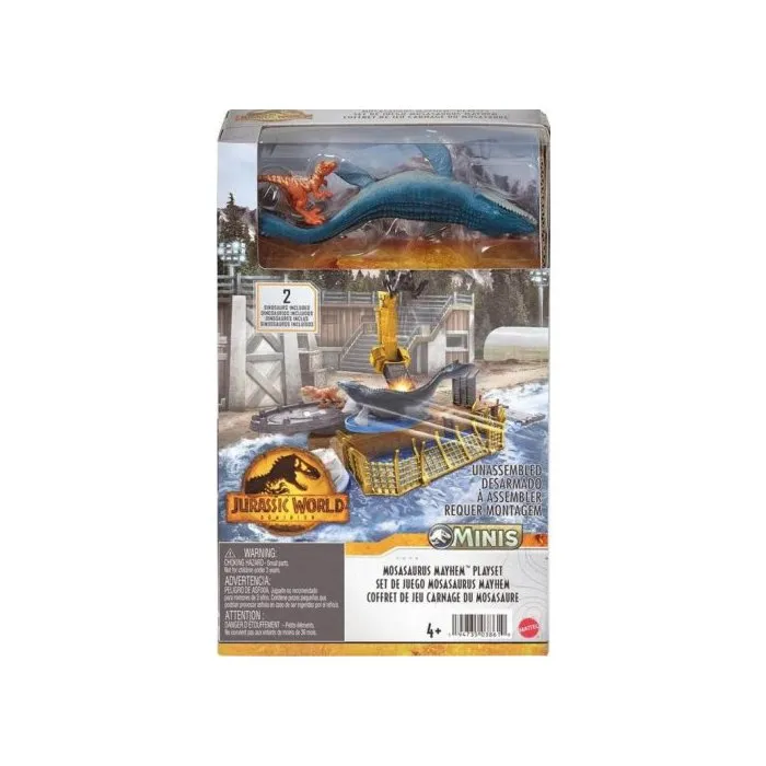 Coffret L'attaque Du Mosasaurus: 2 Dinosaures Combat + Accessoires - Dino - Jurassic World - Mattel Hff11