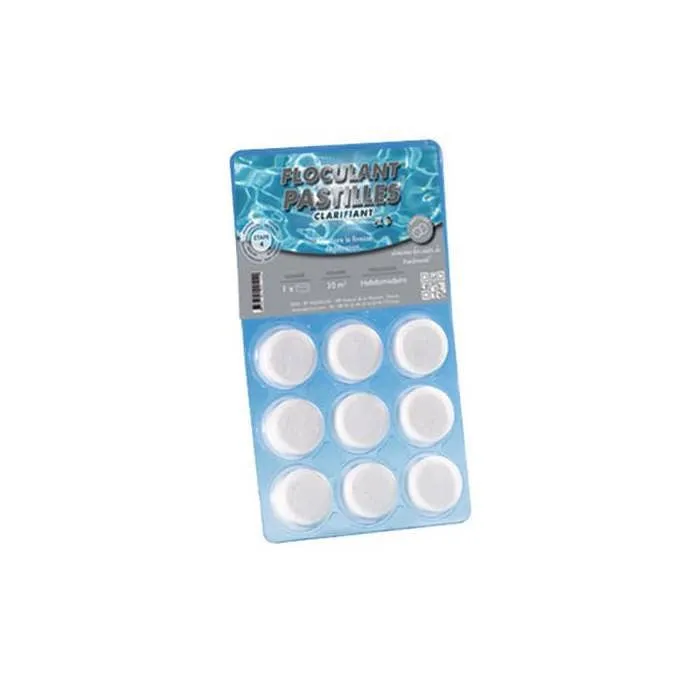 Clarifiant Floculant Pastilles Edg By Aqualux International 9 Pastilles Blanc Plastique