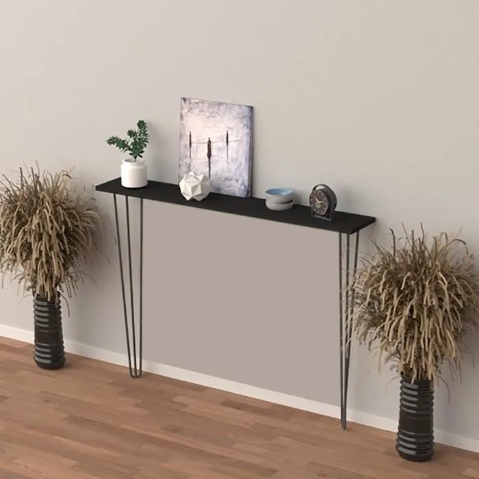 Table console Kokemaki 82 x 120 x 18 cm noir en.casa