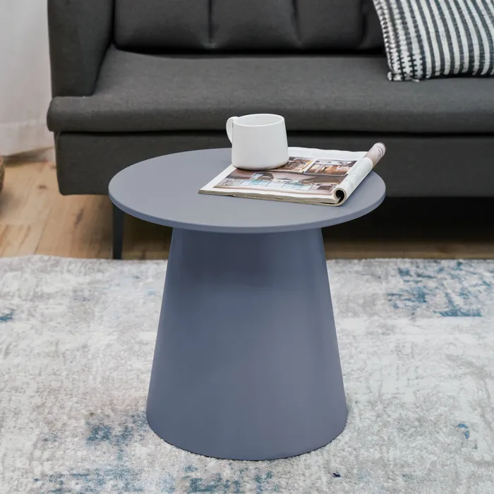 Table basse Nyd ronde 40 x 44 cm gris bleu en.casa