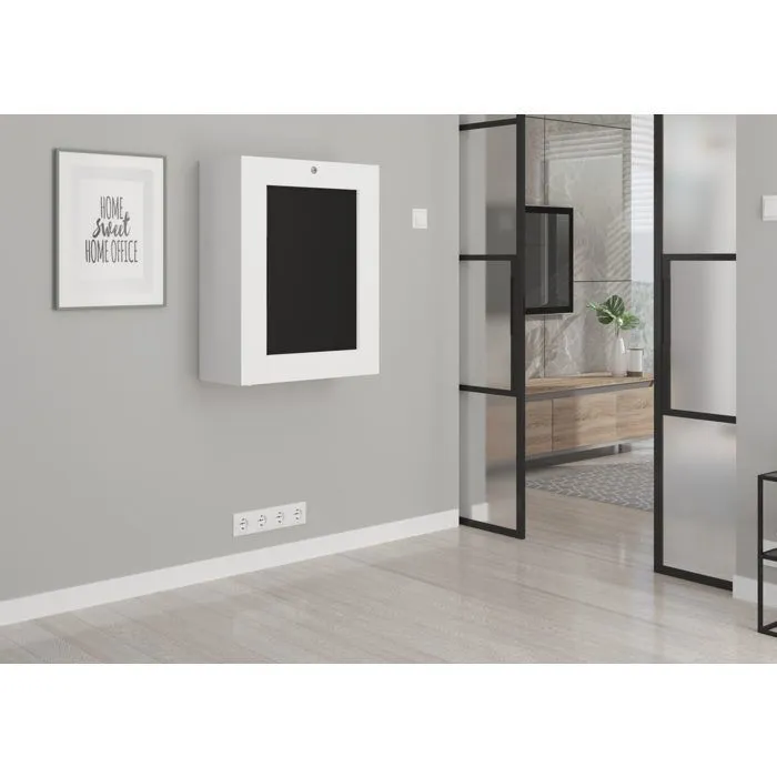 Secrétaire Bim Furniture 6 Étagères Pliable Blanc Bois