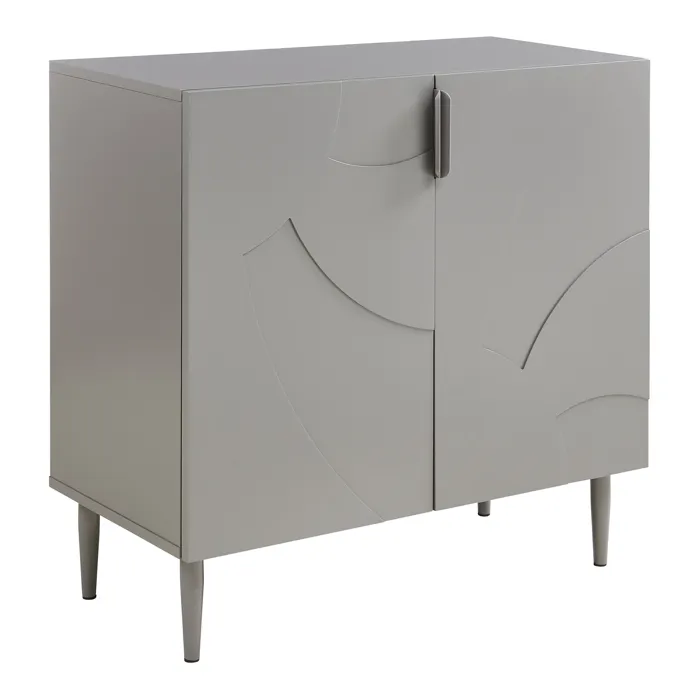 Buffet Starvili avec 2 portes 75 x 76 x 38 cm gris en.casa