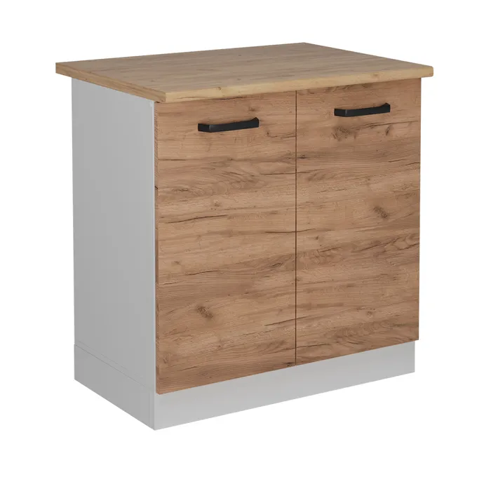 Vicco Meuble bas sous-évier Chêne de force doré 80cm PT Chêne