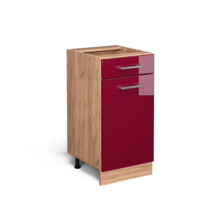 Vicco Meuble cuisine Rouge brillant 40cm sans PT