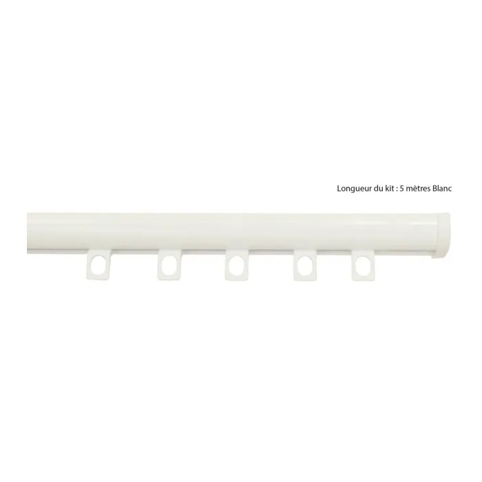 DECORAIL - Tringle Rail Rideau Discret 5 m - Aluminium
