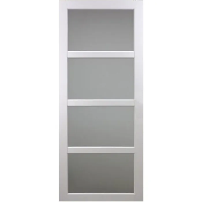 Porte Coulissante Tana Blanc Vitrée H204 X L63 Cm Gd Menuiseries