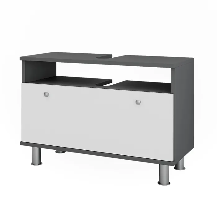 Vicco Meuble sous vasque Anthracite/blanc brillant 80.2x54cm avec tiroir
